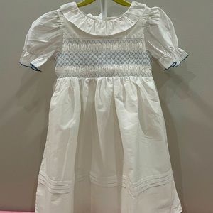 Brand new white cotton girls dress size 5